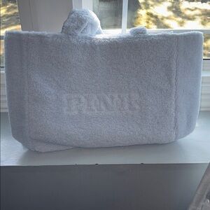 Baby blue PINK Sherpa Tote Bag